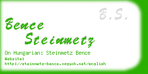 bence steinmetz business card
